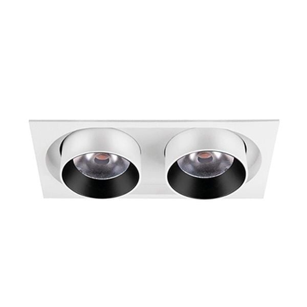 GOYA GY 3040 Beyaz/Siyah Kasa 2x14 Watt İkili Sıva Altı Mağaza Spotu