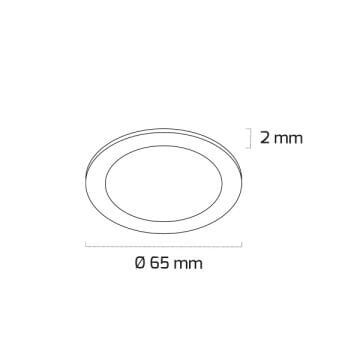 GOYA GY 2306 4 Watt Krom-Saten Sıva Altı Yuvarlak LED Spot