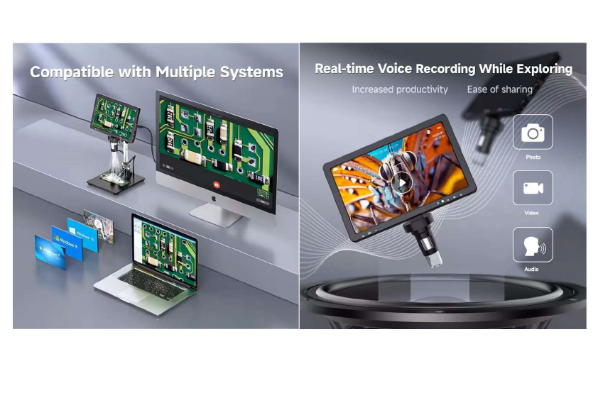 JB Microscope DM12 10.1'' IPS Ekranlı Dijital Video 3D Mikroskop 2000X