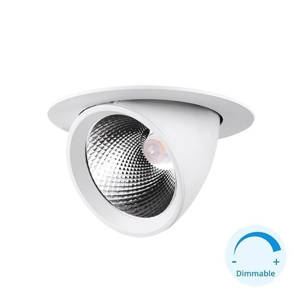 GOYA GY 3030-36 Beyaz Kasa 36 Watt Dimli LED Salyangoz Spot