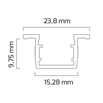 GOYA SARB 2835-144/24-12 100 cm 12 Volt 24 Watt Sıva Altı Alüminyum Kasalı Rigit LED Bar