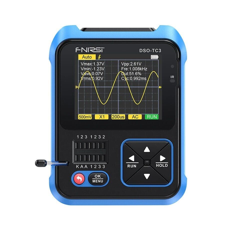 FNIRSI DSO-TC3-H 3’ü 1 Arada Dijital Osiloskop Transistör Test Cihazı ve Sinyal Jeneratörü