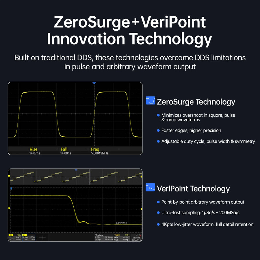 FNIRSI TSG6020 2 Kanallı 60MHz 200MSa/s Fonksiyon Sinyal Jeneratörü