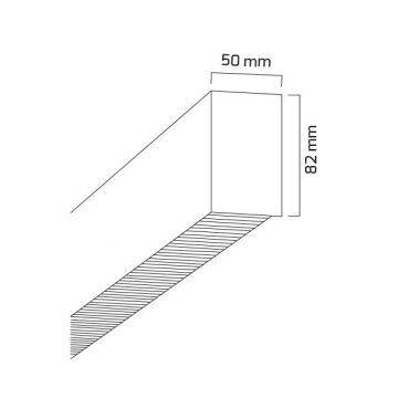 GOYA GY 8054-60 Siyah Kasa 18 Watt 60 cm Kamaşma Önleyicili Sıva Üstü DİMLİ Lineer Armatür