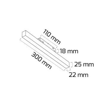 GOYA GY 2050-30 12 Watt 30 cm LED Magnet Armatür