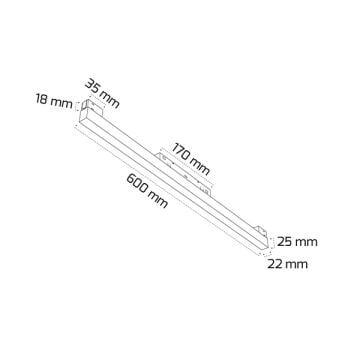 GOYA GY 2050-60 20 Watt 60 cm LED Magnet Armatür
