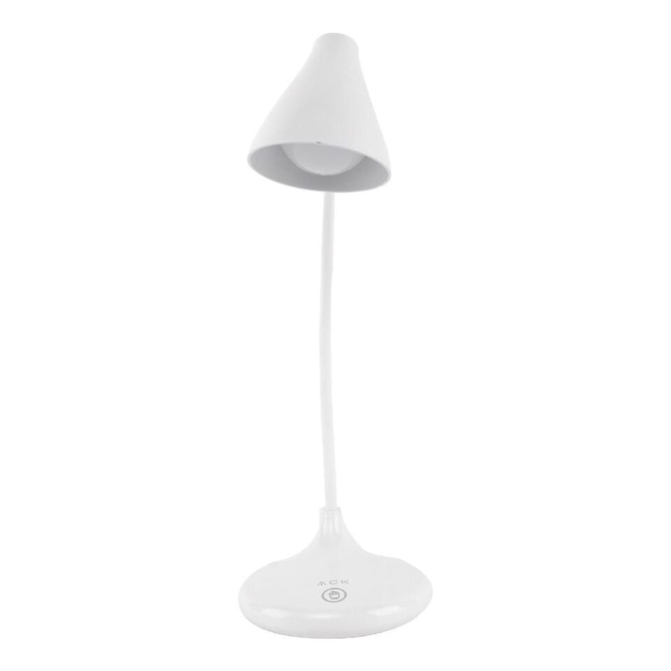 ACK AF11-10013 Şarjlı Mandallı LED Masa Lambası, Ayarlanabilir Dokunmatik Işık, Çalışma ve Okuma Lambası