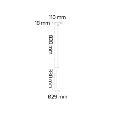 GOYA GY 2054-12 7 Watt 3x33 cm LED Magnet Spot Sarkıt