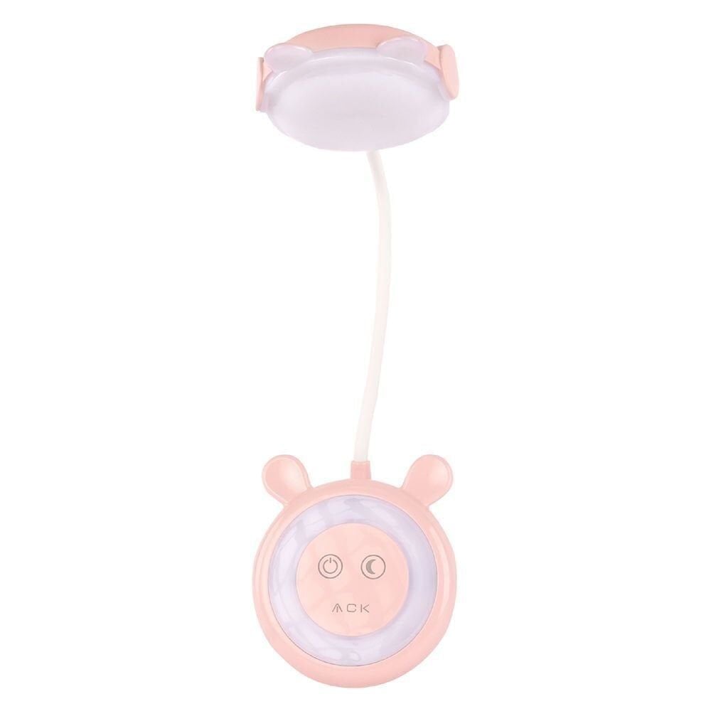 ACK AF11-10011 Pembe Şarj Edilebilir Dokunmatik Dimlenebilir Çift Işıklı LED Masa Lambası