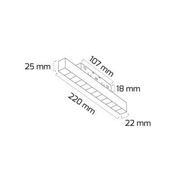 GOYA GY 2051-12 12 Watt 22 cm Lensli LED Magnet Armatür