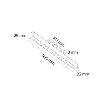 GOYA GY 2051-18 18 Watt 33 cm Lensli LED Magnet Armatür