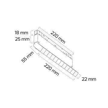 GOYA GY 2052-12 12 Watt 22 cm Hareketli LED Magnet Spot
