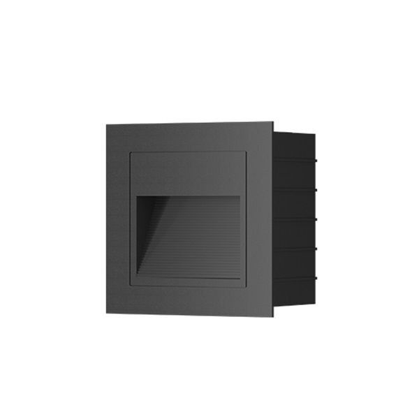 GOYA GY 6241 3 Watt Sıva Altı Siyah Kare Dış Mekan LED Merdiven Armatürü