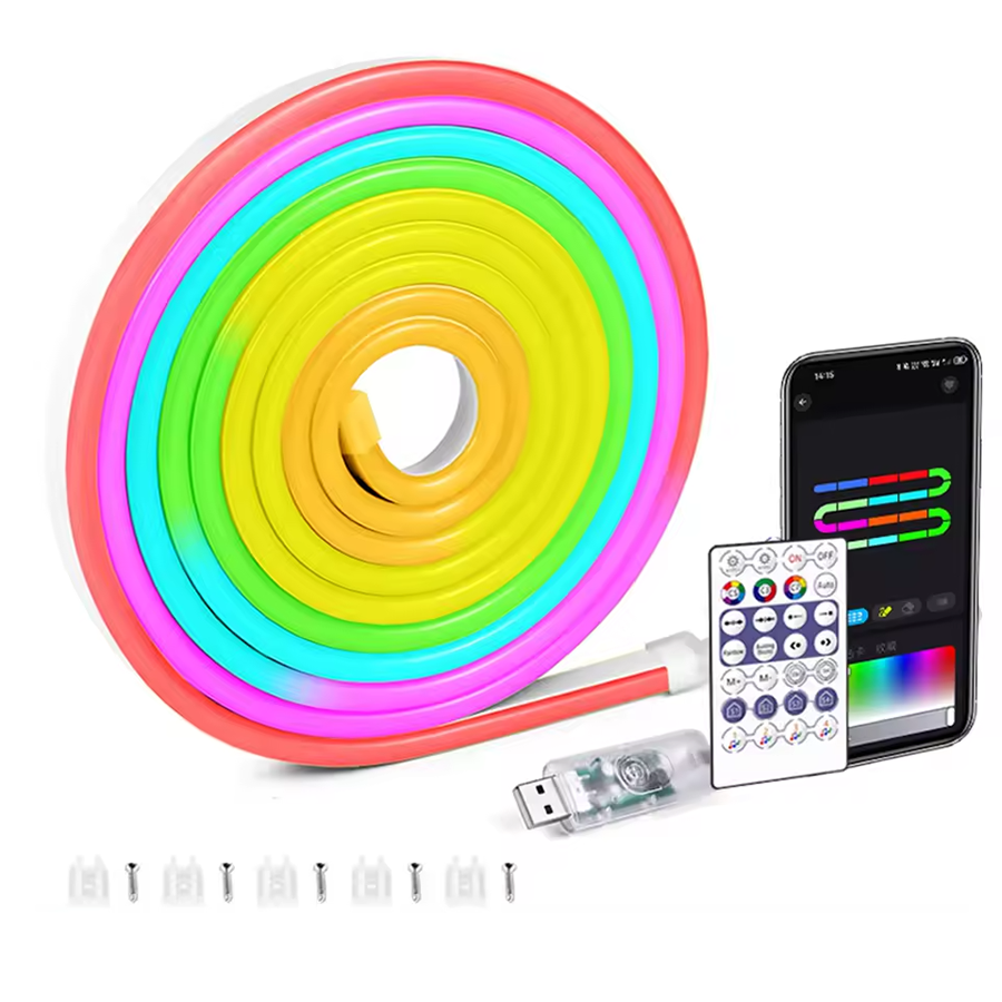 SRC Pixel Neon Led Set 5 Metre RGB Kumandalı + Wifi Kontrol Esnek Şerit Led