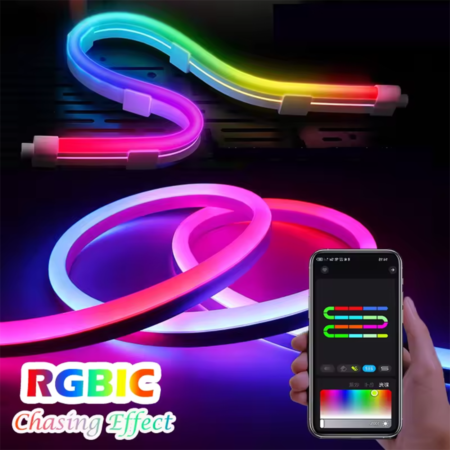 SRC Pixel Neon Led Set 5 Metre RGB Kumandalı + Wifi Kontrol Esnek Şerit Led