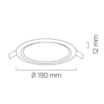 GOYA GY 1768 15 Watt Beyaz/Siyah Kasa Sıva Altı Yuvarlak LED Panel