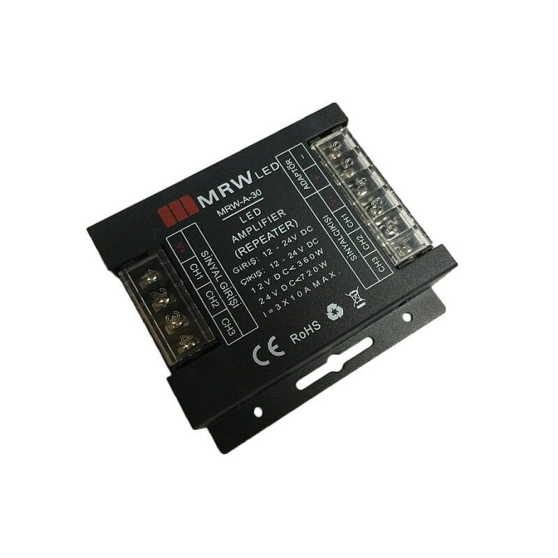 Mervesan 30A 12-24V 360W Şerit Led Amplifier / Repeater MRW-A-30