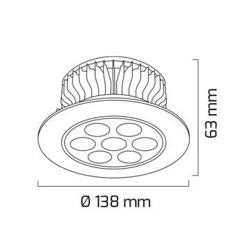 GOYA GY 5412 18 Watt Sıva Altı Yuvarlak Downlight LED Spot