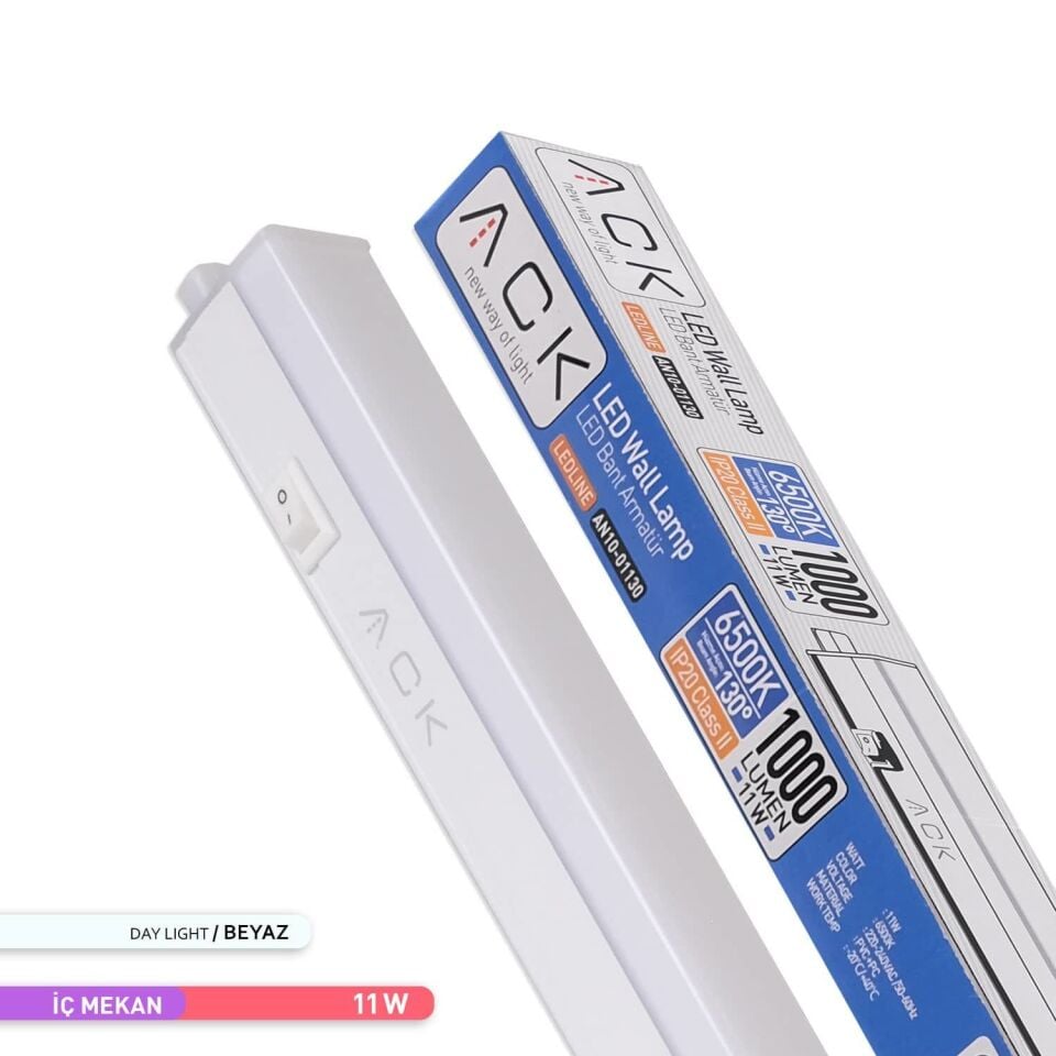ACK AN10-01130 11W 6500K 87,3 cm LED Bant Armatür