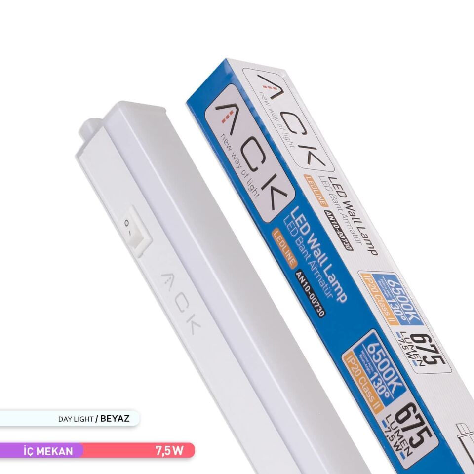 ACK AN10-00730 7,5W 6500K 54,3 cm LED Bant Armatür
