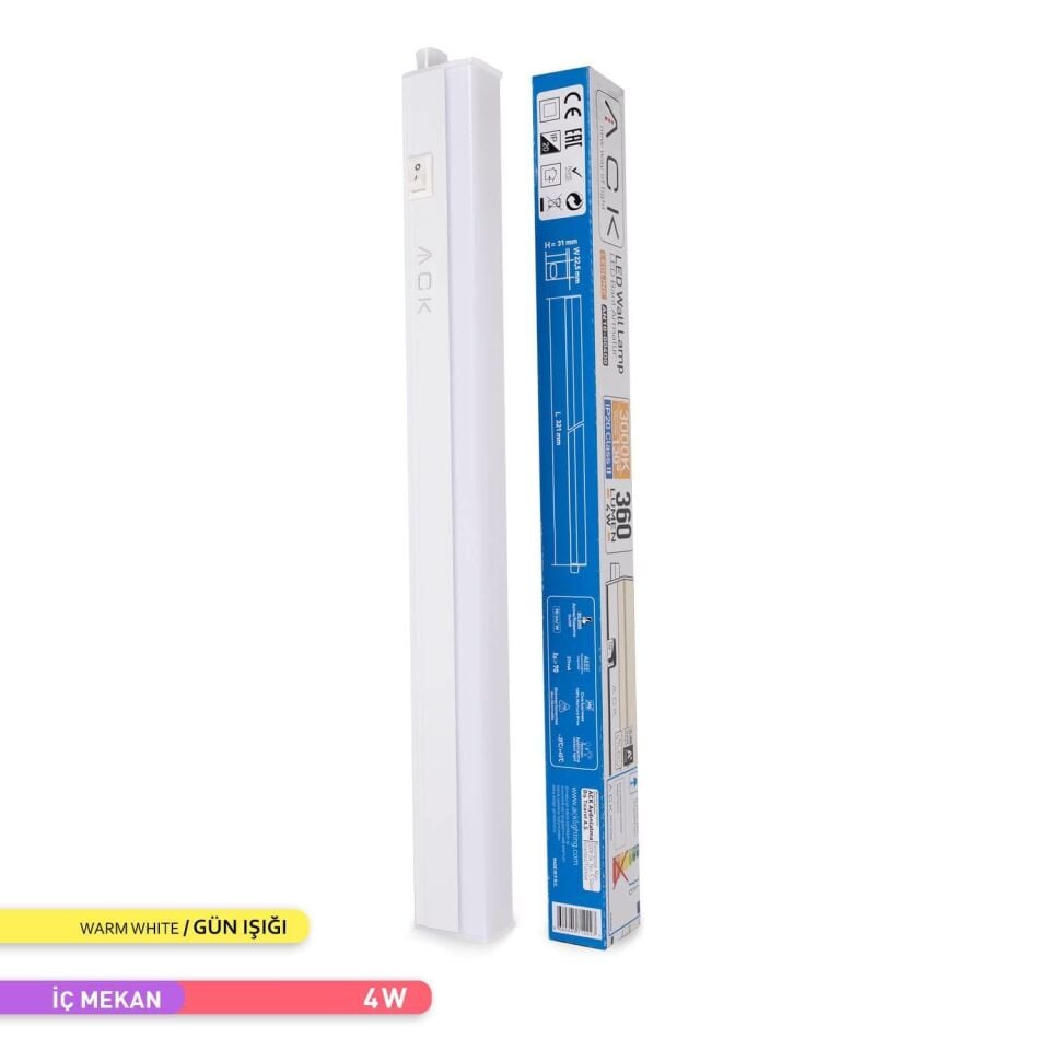 ACK AN10-00400 4W 3000K 31,3 cm LED Bant Armatür
