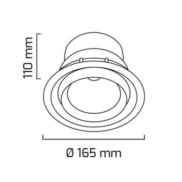 GOYA GY 3050-30 Siyah/Beyaz Kasa 30 Watt LED Mağaza Spotu