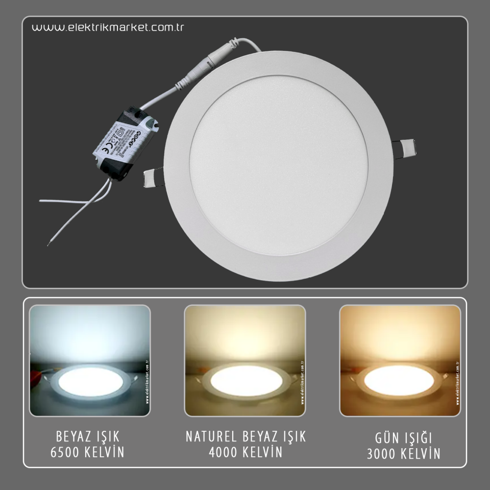 NOAS YL10-0301 3200k Günışığı 3w Slim LED Panel