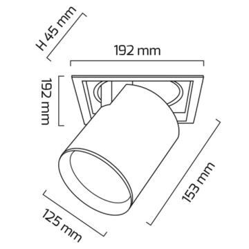 GOYA GY 3151-42 Siyah/Beyaz Kasa 36 Watt 360 Derece Hareketli LED Mağaza Spotu