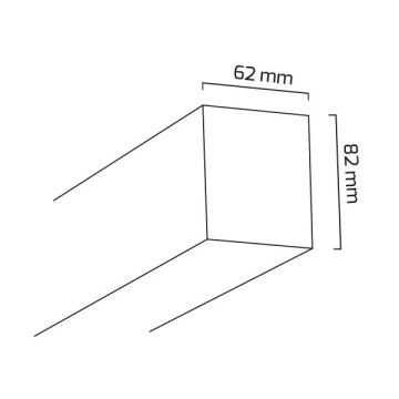 GOYA GY 8033-90 Siyah/Beyaz Kasa 52 Watt 90 cm DİMLİ Lineer Sarkıt Armatür