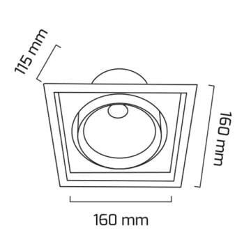 GOYA GY 3051-30 Siyah/Beyaz Kasa 30 Watt LED Mağaza Spotu