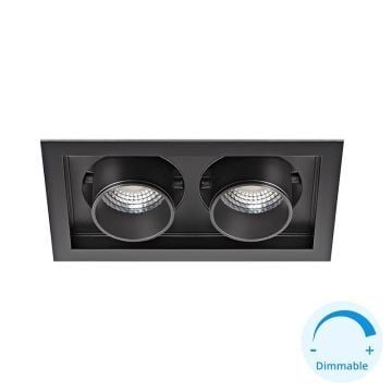 GOYA GY 3052-14 Siyah/Beyaz Kasa 2x14 Watt DİMLİ İkili LED Mağaza Spotu