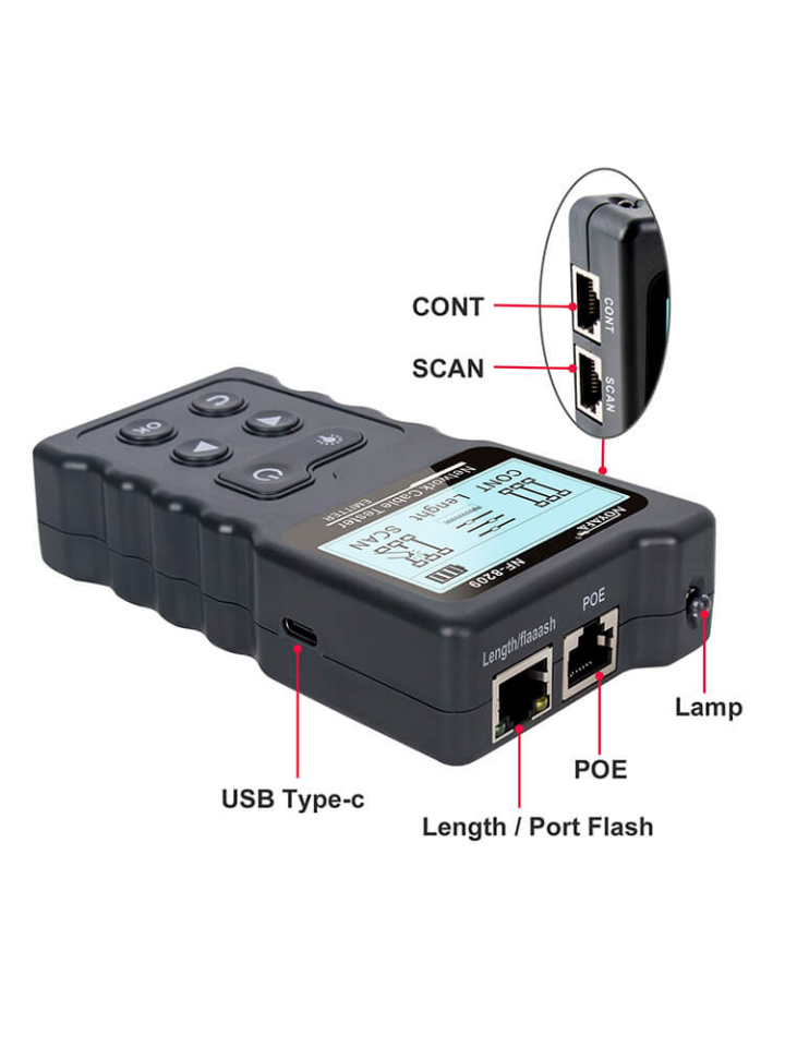NOYAFA NF-8209 Ağ Kablosu Test Cihazı