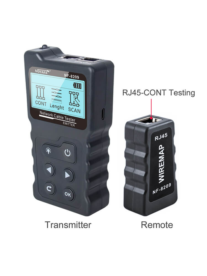 NOYAFA NF-8209 Ağ Kablosu Test Cihazı