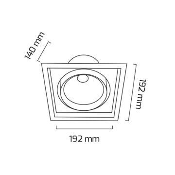 GOYA GY 3051-42 Siyah Kasa 36 Watt Dimli LED Mağaza Spotu