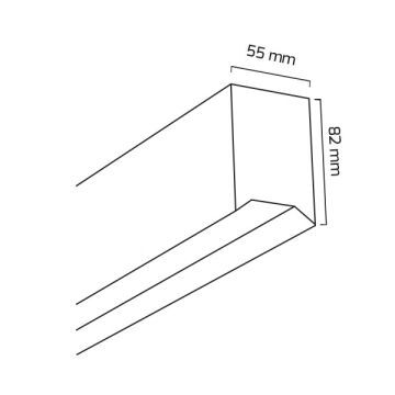 GOYA GY 8035-90 Siyah/Beyaz Kasa 39 Watt 90 cm DİMLİ Lineer Sarkıt Armatür