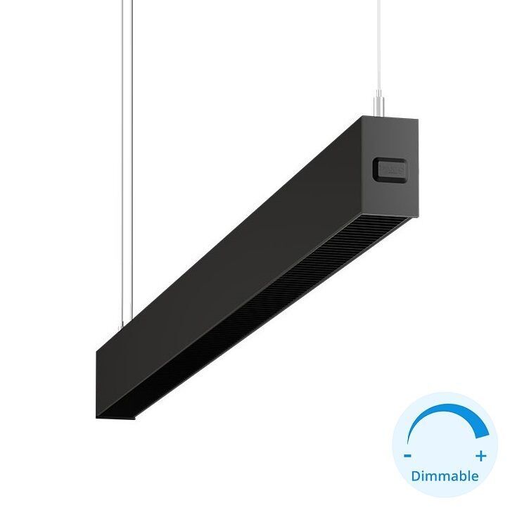 GOYA GY 8055-120 Siyah Kasa 52 Watt 120 cm Kamaşma Önleyicili DİMLİ Lineer Sarkıt Avize