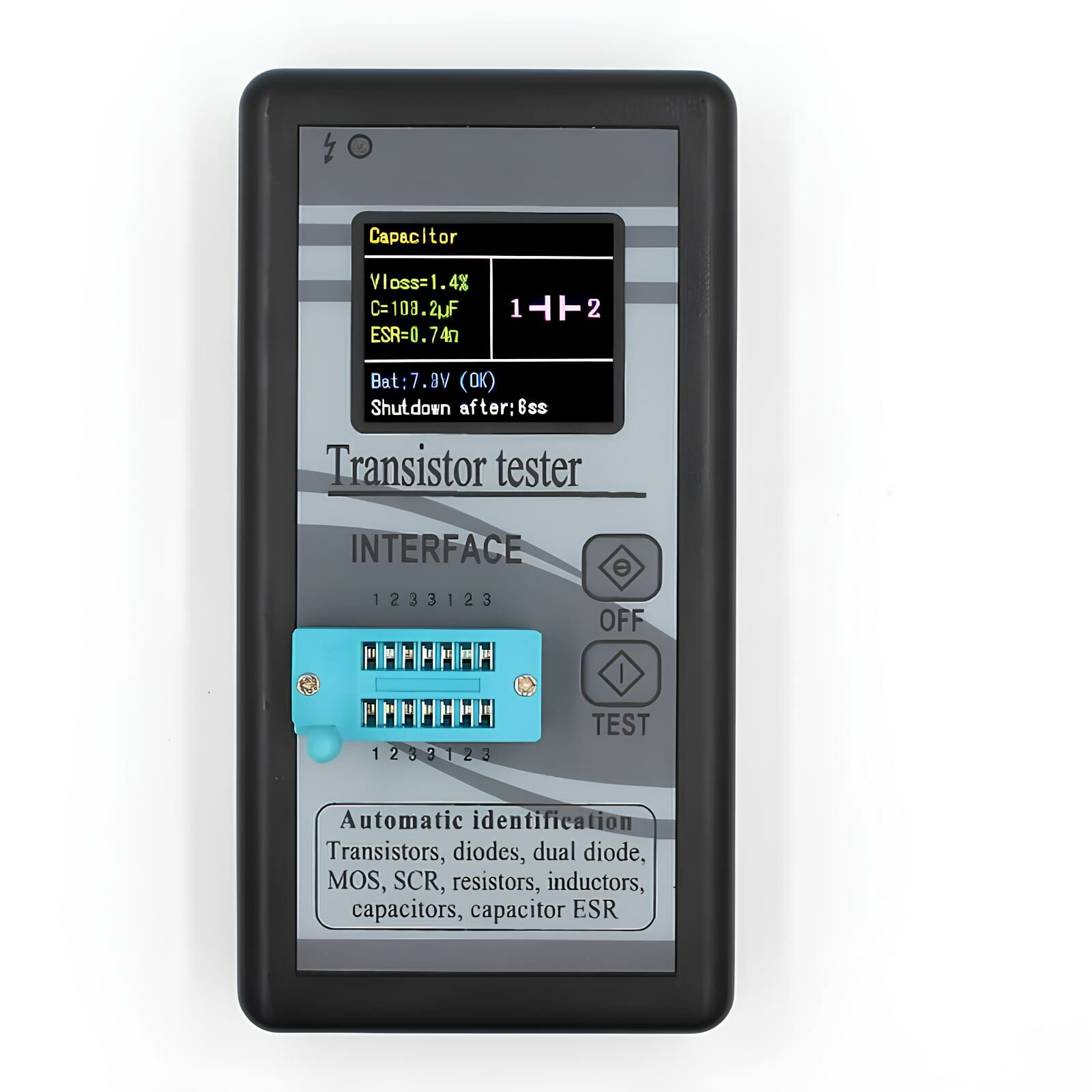 Fnirsi M328 LCR Metre + Transistör Test Cihazı