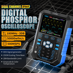 Fnirsi DPOX180H 2 Kanal 180MHz El Tipi Fosfor Dijital Osiloskop ve Sinyal Jeneratörü Mavi Renk