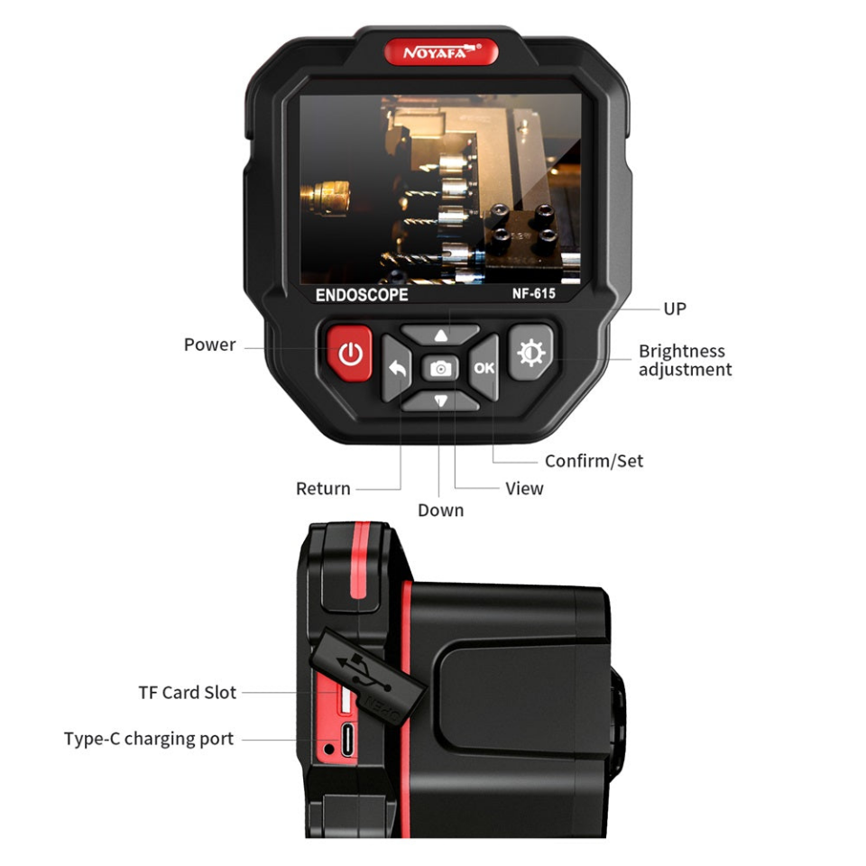 NOYAFA NF-615 Endüstriyel El Tipi HD Endoskop Kamerası 1M Kablo