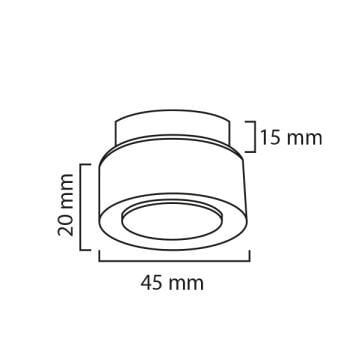 GOYA GY 2430 3 Watt Sıva Altı Yuvarlak Mini LED Spot