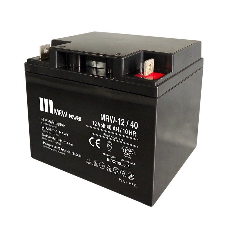 Mervesan 12V 40AH Kurşun/Asit Kuru Tip Akü MRW-12/40