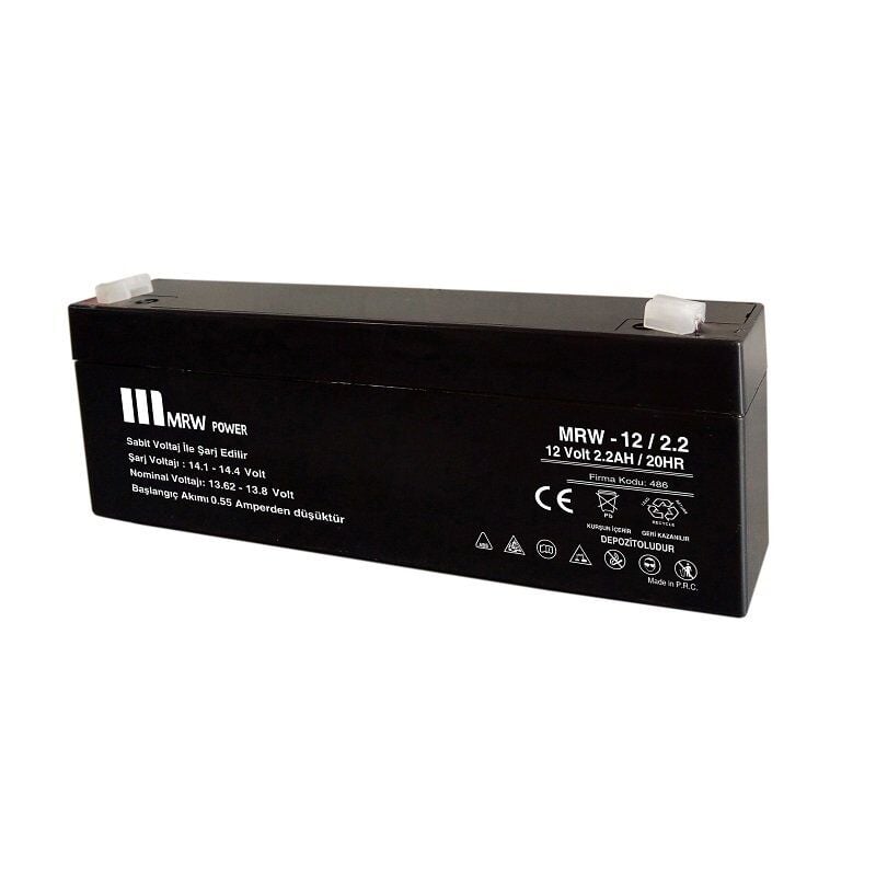 Mervesan 2.2 AH 12V Kurşun/Asit Kuru Tip Akü MRW-12/2.2