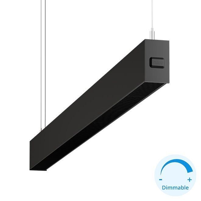 GOYA GY 8055-150 Siyah Kasa 65 Watt 150 cm Kamaşma Önleyicili DİMLİ Lineer Sarkıt Avize