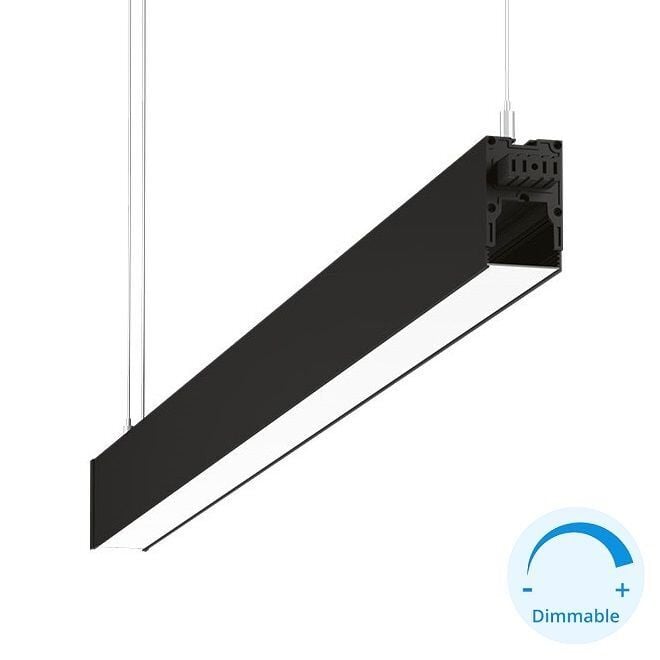 GOYA GY 8057-149 Siyah/Beyaz Kasa 42 Watt 149 cm Eklenebilir DİMLİ Lineer Sarkıt Avize