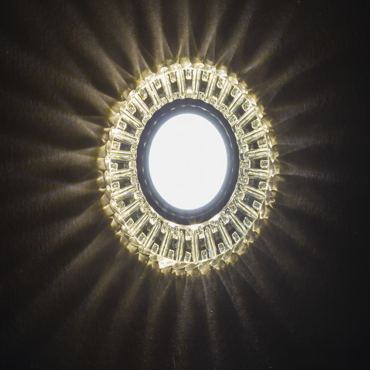 NOAS YL65-1727 Troya 3w 4000k Natural Beyazled Çerçeveli Dekoratif Kristal Cam Boş Kasa