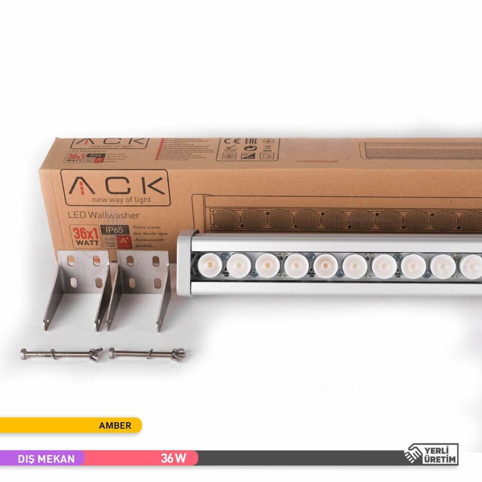 ACK AT20-03683 36W Led WallWasher Amber Işık