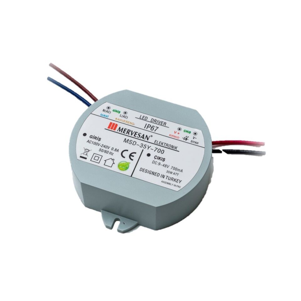 35W Sabit Akım Dairesel Ac/Dc Smps Led Driver MSD-35Y-700