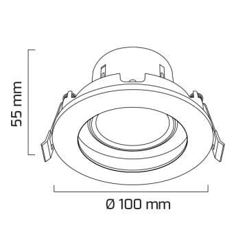 GOYA GY 1741-8 8 Watt Gold-Siyah Sıva Altı Yuvarlak LED Spot