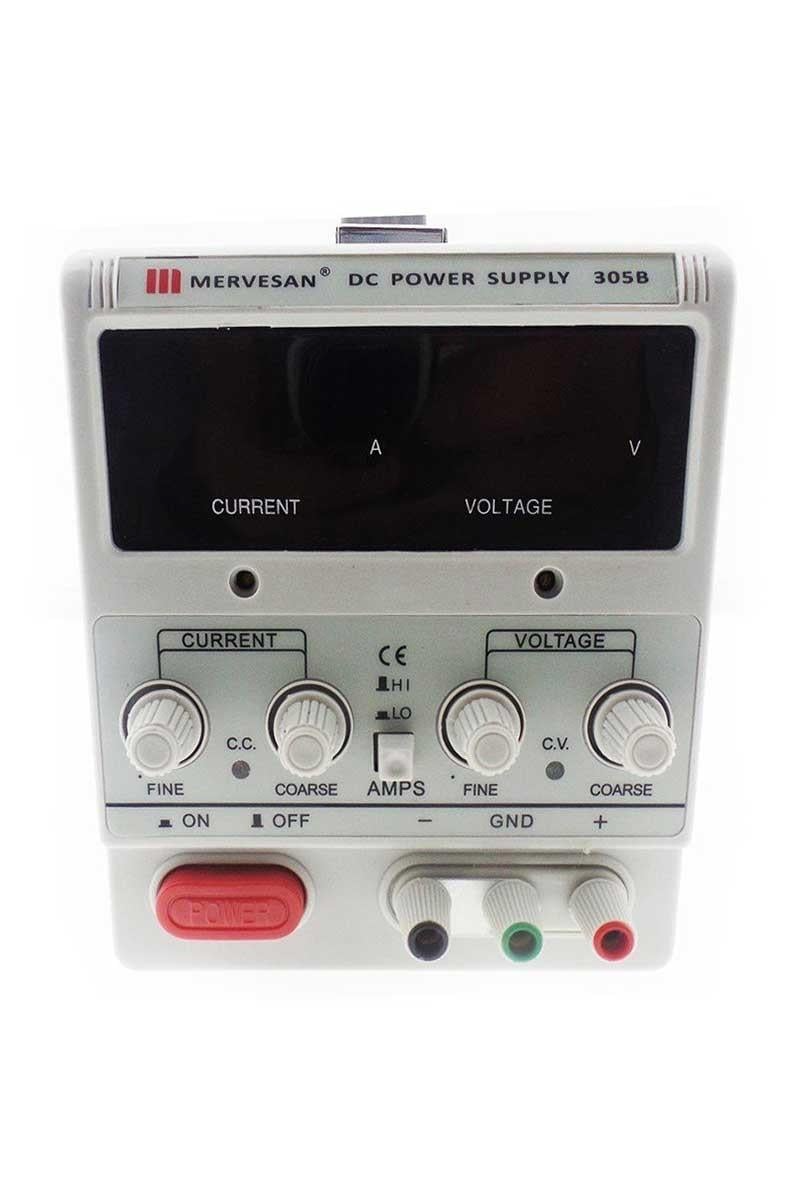 Mervesan MT-305B 0~5 A 0~30 V Laboratuvar Tipi Ayarlı Lineer Model Güç Kaynağı