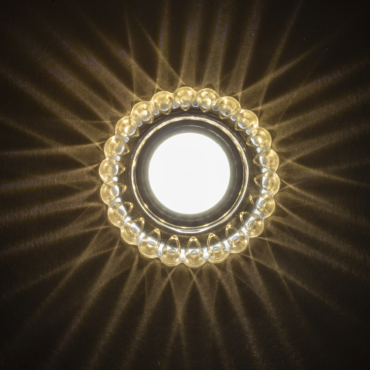 NOAS YL65-1667 Geras 3w 4000k Natural Beyazled Çerçeveli Dekoratif Kristal Cam Boş Kasa